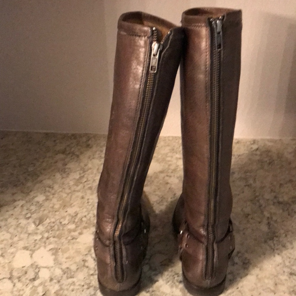 Frye Phillip Harness Tall zip up back